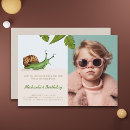 Search for snail birthday invitations Whimsical