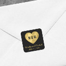 Search for gold black wedding stickers Heart