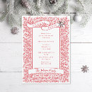 Search for red and white christmas invitations Winter