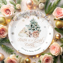 Search for pink snowflake plates Polar bear