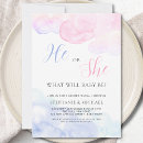 Search for cloud gender reveal invitations Watercolor