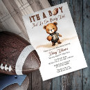 Recherche de sports baby boy shower invitations Football américain