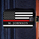 Search for firefighter luggage tags Thin red line