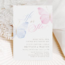 Search for butterfly gender reveal invitations He or she