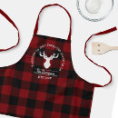 Search for red deer aprons Buffalo plaid