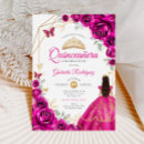 Search for fuchsia quinceanera invitations Butterflies