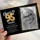 Recherche de 95 ans invitations Noir et or