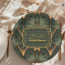 Search for art deco paper plates Black and gold