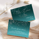 Search for teal and silver invitations Trendy
