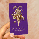 Recherche de fleur violette cartes visite Coiffeur