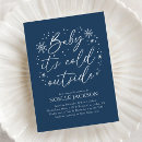 Search for blue snowflake baby shower invitations Baby it's cold outside