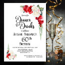 Search for red rose 60th birthday invitations Burgundy