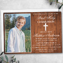 Search for wood first communion invitations Cross