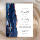 Search for rose gold and navy blue invitations Modern