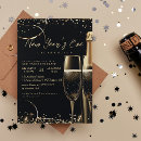 Search for champagne new years eve party invitations Black