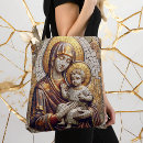 Search for blessed virgin mary tote bags Church