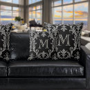 Search for black silver swirls pillows Elegant
