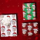 Recherche de face wrapping paper Tête père noël