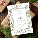 Search for holly berry wedding invitations Greenery