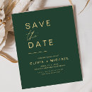 Search for emerald green save the dates Elegant