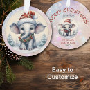 Search for elephant in santa hat ornaments For kids