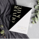 Search for gold foil geometric wedding invitations Black and gold