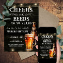 Search for mens 30th birthday invitations Cheers and beers