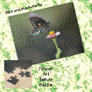Recherche de papillons bleus puzzles Jardin