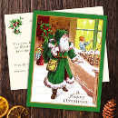 Search for vintage st nicholas cards Santa in snow