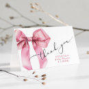 Search for pink bow thank you cards Girl