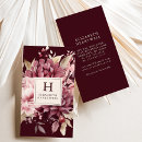 Recherche de monogramme floral cartes visite Rustique