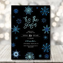 Search for black seasonal invitations Snowflakes