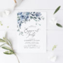 Recherche de floral fiançailles invitations Bleu poussiéreux