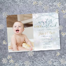 Recherche de snowflake 1ans anniversaire invitations Hiver onederland