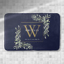 Search for navy blue gold bath mats Monogrammed