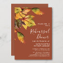 Search for foliage rehearsal dinner invitations Rustic