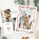 Search for red ribbon christmas cards Country rustic christmas