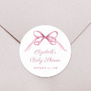 Search for vintage pink baby shower stickers Watercolor