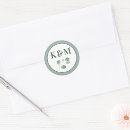 Search for elegant monogram stickers Greenery