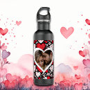 Search for valentines day water bottles Black and white