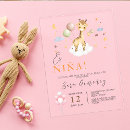 Search for giraffe baby shower invitations Zoo animal
