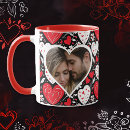 Search for black and white flower mugs Red