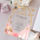 Search for gown quinceanera invitations Gold foil