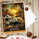 Search for badger postcards Vintage