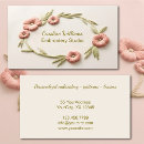 Recherche de broderie florale cartes visite Blanc