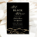 Search for all black birthday invitations Elegant