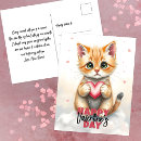Search for kitten valentine postcards Pink heart