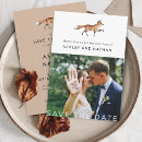 Search for fox wedding save the dates Watercolor