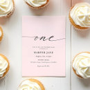 Recherche de pink 1st birthday invitations Élégant