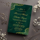 Search for rounded emerald green and gold wedding invitations Royal